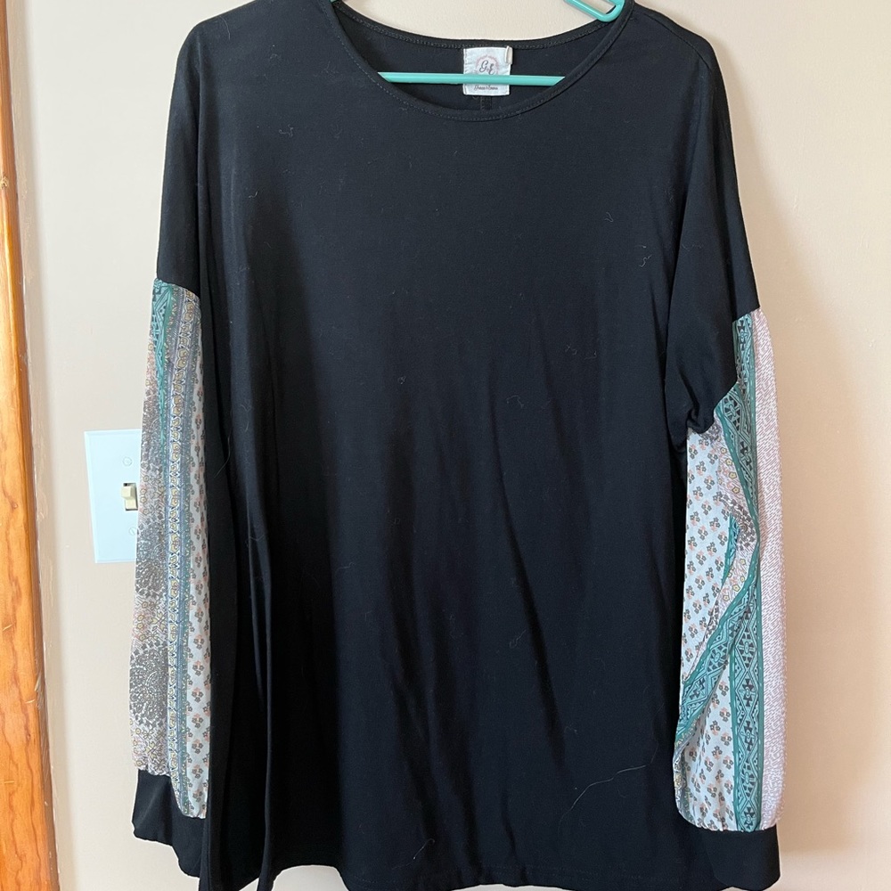 Black Shirt with Tribal Sleeves